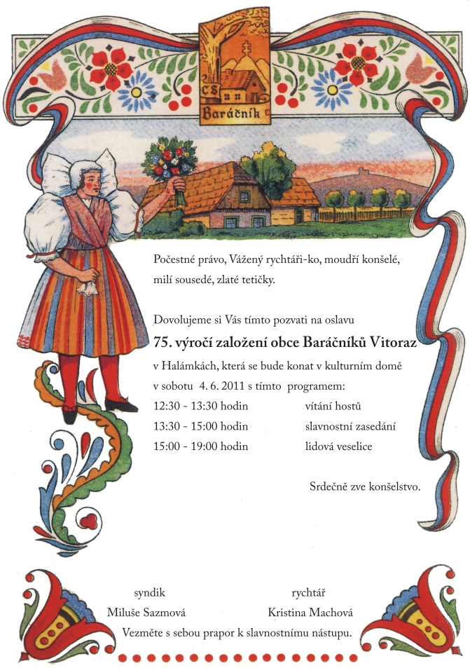 75. výročí založení obce Baráčníků Vitoraz